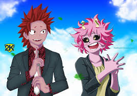 Mina ashido wallpaper, boku no hero academia, pink color, human body part. Hd Wallpaper Anime My Hero Academia Eijiro Kirishima Mina Ashido Wallpaper Flare