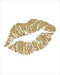 Gold Glitter Kiss Lips Printable Instant Download By Craftmei Labios Dorados Fondos De Pantalla Dorados Logos De Maquillaje
