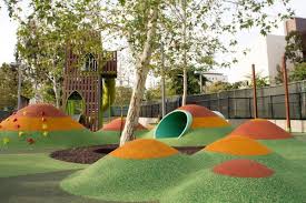 Grand Park S New Playground Is Cartoony And Awesome Playgrounds Architecture Playground Design Playground Landscaping