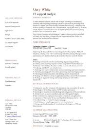 it support analyst cv sample, show your