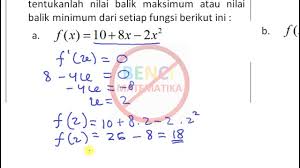 We did not find results for: Nilai Balik Maksimum Dan Minimum Contoh 1 Youtube