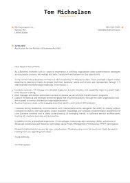 An application letter is a written document addressed to an employer by a job applicant the example above is a basic (but great) cover letter. Business Architect Cover Letter Example Kickresume