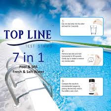 Toplineteststrips 110 Count 7 In 1 Strips Pool Test Strips Spa Test Strips Hot Tub Testing Strips Fresh Saltwater Test Strip Test For