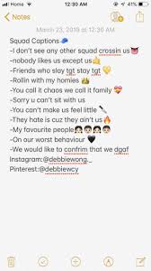 Instagram Captions Squad Version Instagram Quotes Captions Instagram Captions For Friends Instagram Quotes