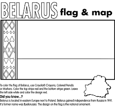 Black And White Flag With Green Stripe Belarus On Crayola Com Flag Coloring Pages Coloring Pages Free Coloring Pages