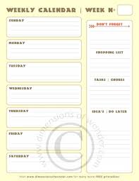 Free Printable Weekly Calendar To Do List Template 2017 ...