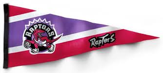 And in its emblem, it has a basketball with complex lines such as storms or tears. Toronto Raptors Retro 1990s Style Nba Basketball Premium Felt Pennant Wincraft Inc Sports Poster Warehouse