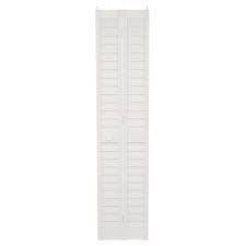Home Fashion Technologies 18 In X 80 In 3 In Louver Louver White Pvc Composite Interior Bi Fold Door 7301880100 The Home Depot