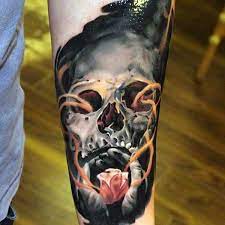 In this article we are going to give you more than 5000 arm arm tattoos, if you do them right, can be comprehensive and look seriously good. Mystical Designed Colored Skull On Forearm Tattoo With Flower And Hands Forearm Sleeve Tattoos Tattoo Designs Men Arm Tattoos Color