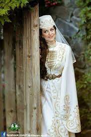Circassian Bride Wedding Dress Turkish Clothing Folkloric Dress Caucasian Clothes