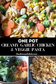 Planning, preparing, and portioning your meals ahead of time is one of the most effective tools for keeping your food budget in check. One Pot Creamy Garlic Chicken And Veggie Pasta The Skinnyish Dish
