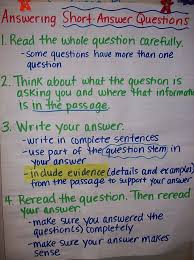 Teaching Students How To Answer Short Answer Questions