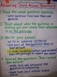 teaching students how to answer short answer questions