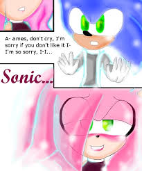 ''don't cry amy.'' he says wiping my tears away. Sonamy Comic Pg 15 By Keisythewolf On Deviantart
