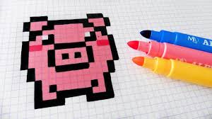 Handmade Pixel Art How To Draw Kawaii Pig Pixelart Dibujos En Cuadricula Arte Pixeles Minecraft Dibujos Pixelados