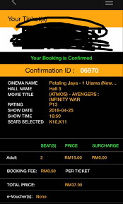 Harga ac merk daikin 1 1/2 2 3/4 pk termurah terbaru 2021. Avengers Infinity War Premiere Tickets Gsc Atmos Tickets Vouchers Event Tickets On Carousell