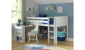 Loft beds are packed with storage solutions. Buy Argos Home Brooklyn Mid Sleeper Bed Frame With Desk White Kids Beds Argos