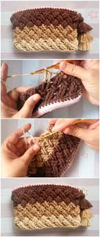Total scs in here is 60. Crochet Purse With Zipper Celtic Stitch Stricken Wolle