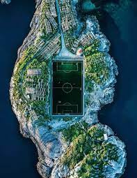 60×21.3 cm · print on demand +5 other sizes norway.view from reinebringen at lofoten islands,. Henningsvaer Lofoten Atemberaubender Fussballplatz Am Ende Der Welt Fussballplatz Lofoten Norwegen Reisen