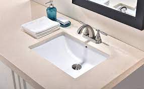 Installation costs will also affect the overall price. Friho 18 5 X13 8 X7 9 Modern Sleek Rectangular Undermount Vanity Sink Porcelain Ceramic Lavatory Bathroom Sink White With Overflow Amazon Com