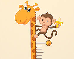 Kids Giraffe Growth Chart Wall Decal Stickerwhale Com