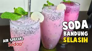 Mana peminat sirap bandung soda bolehlah cuba buat sendiri. Soda Bandung Biji Selasih Air Viral Youtube