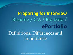 Resume C V Biodata And Eportfolio