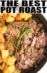 Easy Pot Roast Recipe Made In One Pot On Stovetop And Oven Using Simple Ingredients And Loaded With Potato Pot Roast Recipes Easy Pot Roast Stove Top Recipes