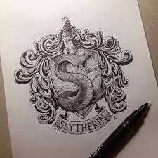 Kerby Rosanes Crests Harry Potter Drawings Harry Potter Tattoos Slytherin