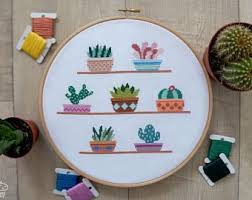 8.1w x 6.9h inches or 20.6w x 17.5h cm 14 count aida: Cactus Cross Stitch Pattern Pdf Succulent Cross Stitch Cactus Etsy Cactus Cross Stitch Simple Cross Stitch Cross Stitch Patterns