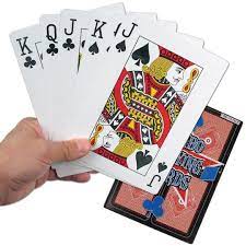 Although playing cards have many uses, try to keep this place purely for discussion of standard poker sized playing cards itself. Poker Playing Cards Jumbo 5 X7 From American Carnival Mart