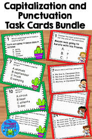 Do Your Students Need More Capitalization Practice Or Punctuation Practice These Task Cards Include Cap Elementary Writing Task Cards Language Arts Task Cards
