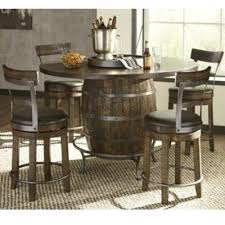 17 Stories Mauldin 5 Piece Counter Height Dining Set In 2021 Pub Table Sets Pub Table Barrel Table