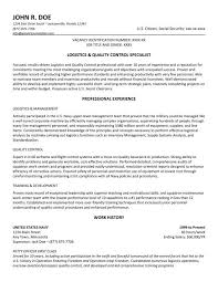 Fantastic maintenance supervisor resume pdf on industrial. Logistics Quality Control Specialist Resume Pdf Version Workbloom