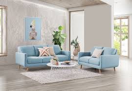 Choose between a 2 seater or opt for a modular sofa. Blue Phoebe Fabric Sofa Pair Amart Furniture