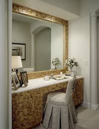 Just add a vanity shelf with supports in the corner and cover them under the top with a gorgeous curtain veil and a mirror on the top would give it a perfect finalizing look. What To Look Out For In Choosing The Perfect Dressing Table Design For All Home
