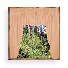 solid peach color valance in many