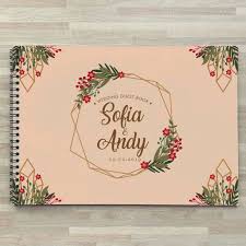 Download background kartu ucapan aqiqah. Cover Buku Tamu Pernikahan Sketsa