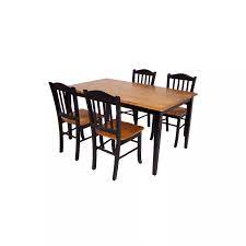 Fine shaker dining room furniture, handcrafted in vermont from natural, solid wood. Buy 5pc Shaker Dining Set Wood Black Oak Boraam Industries Online In Uae 721919