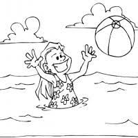 The happy girl swimming coloring image portrays a lovely looking female enjoying a good swim in the pool. Girl Swimming