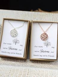 Birthday Gift Ideas For My Sister In Law Tree Of Life Necklace Silver Gold Rose Gold Tree Necklace Etsy Gold Tree Necklace Sister Jewelry Sister Wedding Gift
