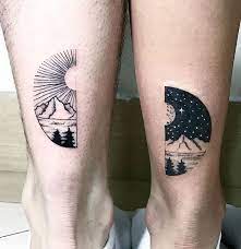 Day And Night Matching Couple Tattoos Tattoos Pair Tattoos