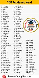 Pin On Academic Words