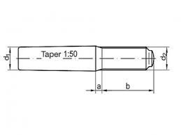 Fastenerdata Metric Taper Pin With Threaded End Steel