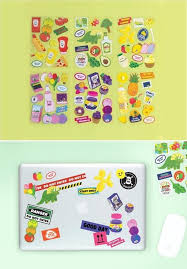 fruits deco stickers 6types colorful removable stickers etsy in 2020 sticker art sticker design planner stickers