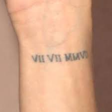 Sister tattoo design on wrist: Eva Longoria Roman Numeral Wrist Tattoo Steal Her Style