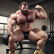 full frame scene of a male, beefy, extremely hairy bodybuilder, ... -  Arthub.ai