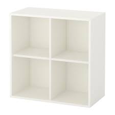 Eket White Cabinet With 4 Compartments Ikea Eket Shelving Wall Mounted Shelving Unit