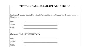 Bast setelah ditandatangani kedua belah pihak diserahkan kepada ppk kedua belah telah pihak sepakat untuk mengadakan serah terima pekerjaan sesuai dengan ketentuan kontrak/ surat perintah kerja sebagai berikut Download Format Surat Pernyataan Keterangan Akta Jual Beli Permohonan Format Berita Acara Serah Terima Barang