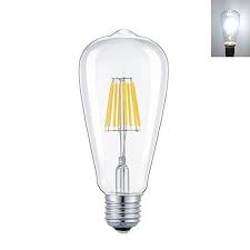 Rayhoo E26 Base 8w Dimmable Edison Style Led Light Bulb E26 Medium Base Lamp St21st64 Antique Shape 80w Incandescent Replacement Light Bulb Led Light Bulb Bulb